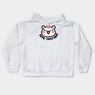 Love yourself polar bear Kids Hoodie